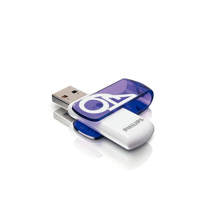 Pen Drive 64GB Philips Vivid USB 2.0 fehér-lila (FM64FD05B/10) Pen Drive 64GB Philips Vivid USB 2.0 fehér-lila (FM64FD05B/10)