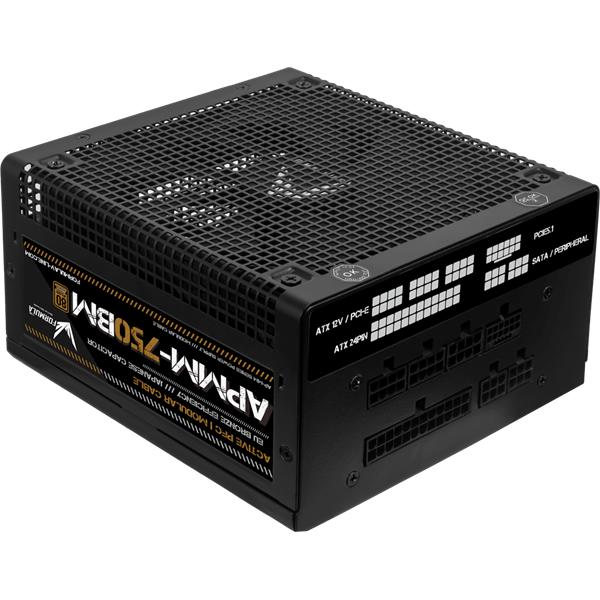 Formula Tápegység 750W -  (80 Plus Bronze, ATX3.1/PCIe 5.1, Aktív PFC, 14cm, Full Moduláris) (APMM-750BM)