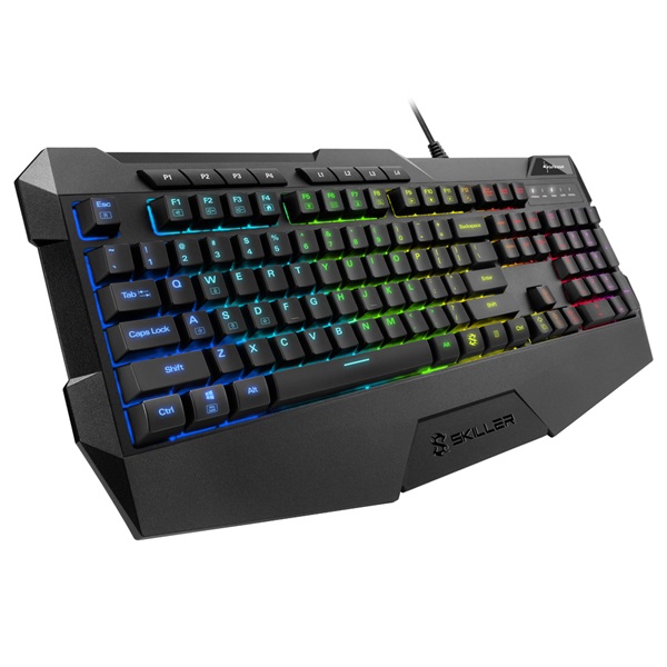 Sharkoon Billentyűzet - Skiller SGK4 (USB, RGB, csuklótámasz, multimédia, 1,8m, fekete, angol) Sharkoon Billentyűzet - Skiller SGK4 (USB, RGB, csuklótámasz, multimédia, 1,8m, fekete, angol)