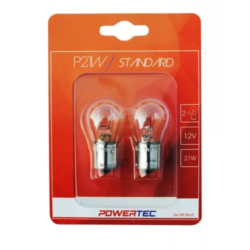 Powertec Standard BA15s 21W halogén izzó 12V (biszter) (72PTZ14-02B)