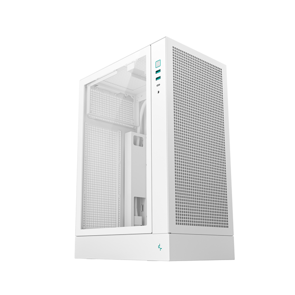 DeepCool Számítógépház - CH170 PLUS WH (Micro-ATX/Mini-ITX, 2xUSB3.0, Type-C, fehér)
