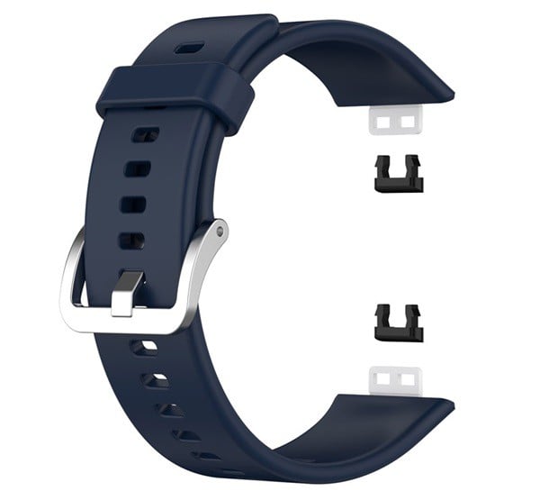 Pótszíj (szilikon, állítható, 20 mm) SÖTÉTKÉK [Huawei Watch Fit]