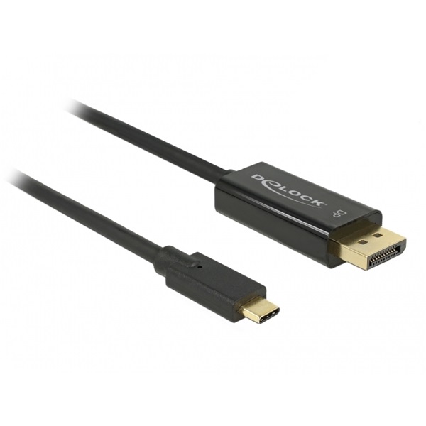 Delock 85256 USB Type-C > Displayport kábel 2 m, fekete