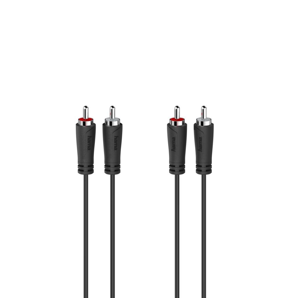 Hama 2 x RCA - 2 x RCA összekötő kábel 3m fekete (205258)