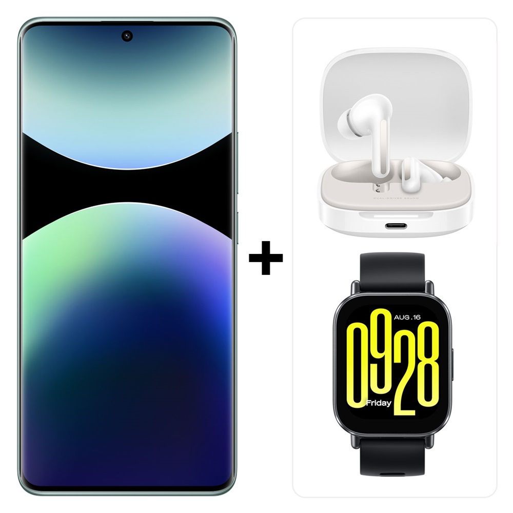 Xiaomi Redmi Note 14 Pro 5G Coral Green 8+256 + Redmi Buds 6 + Redmi Watch 5 Active csomag