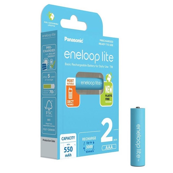 Panasonic Eneloop mikroceruza akku AAA NiMH 1,2V 550 mAh 2 db (BK-4LCCE/2BE)