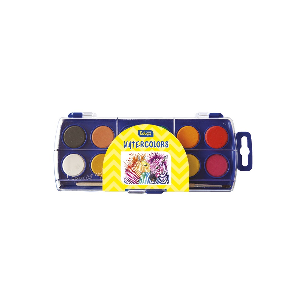 Educa Vízfesték készlet, 12db-os 23mm, festékgombokkal  (C-302768)