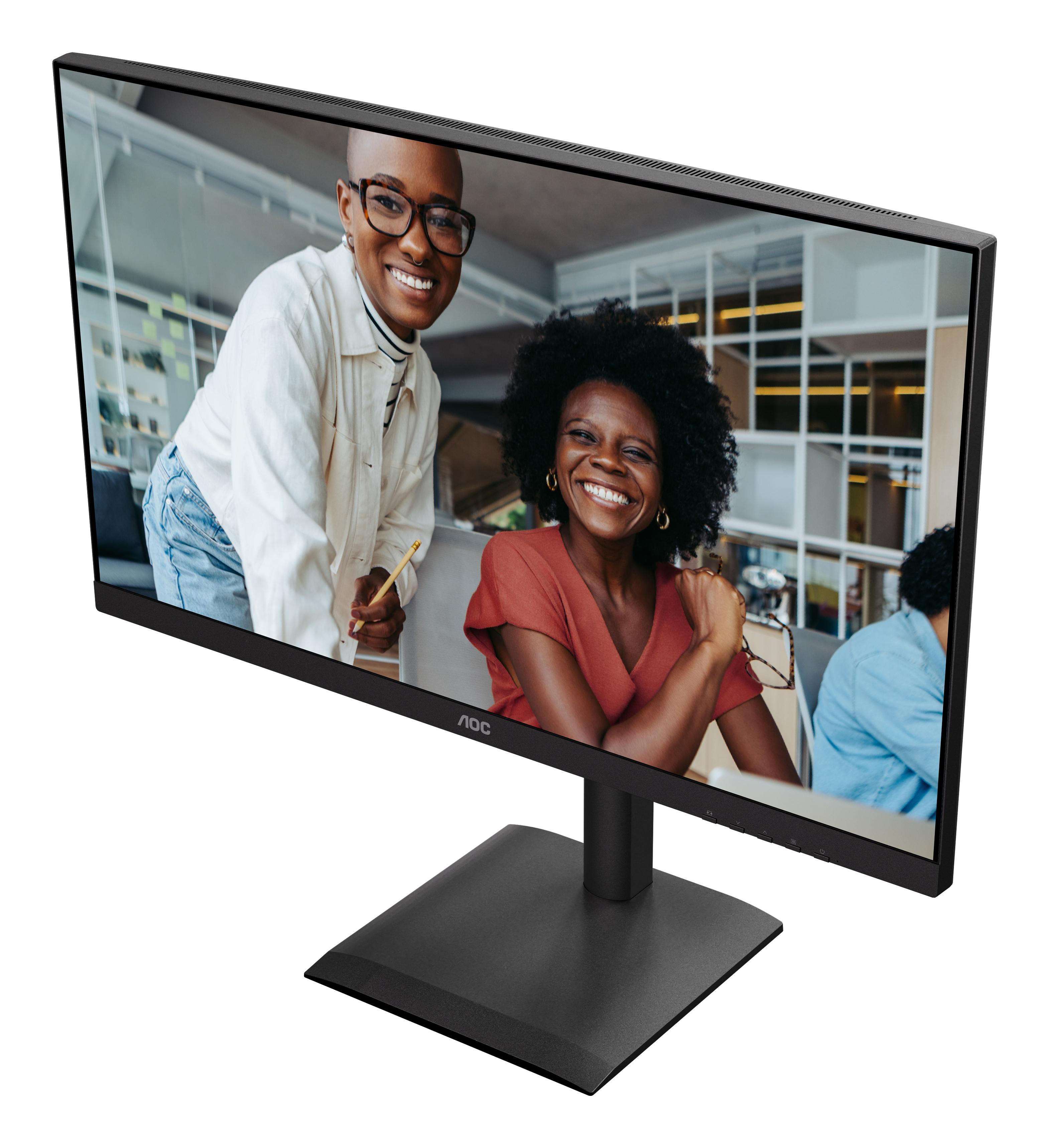AOC 27" U27E4CV Monitor - 3840x2160, 4K, LED, IPS, FreeSync, Pivot, Fekete