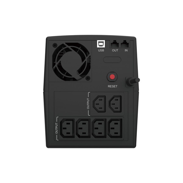 Conceptronic Elosztósor  650VA  ZEUS05E 6x Schuko Off line  RJ45 vonalvédelem Szünetmentes  Fekete 