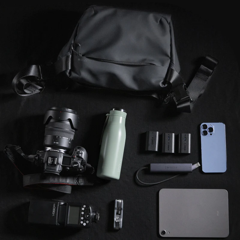 Ulanzi PB008 vlogging gear bag fotós rendszerező oldaltáska, 6L, vízálló, fekete