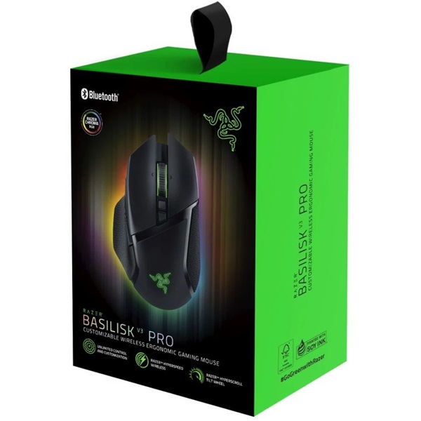 Razer Basilisk V3 PRO vezeték nélküli optikai Gaming egér fekete (RZ01-04620100-R3G1)
