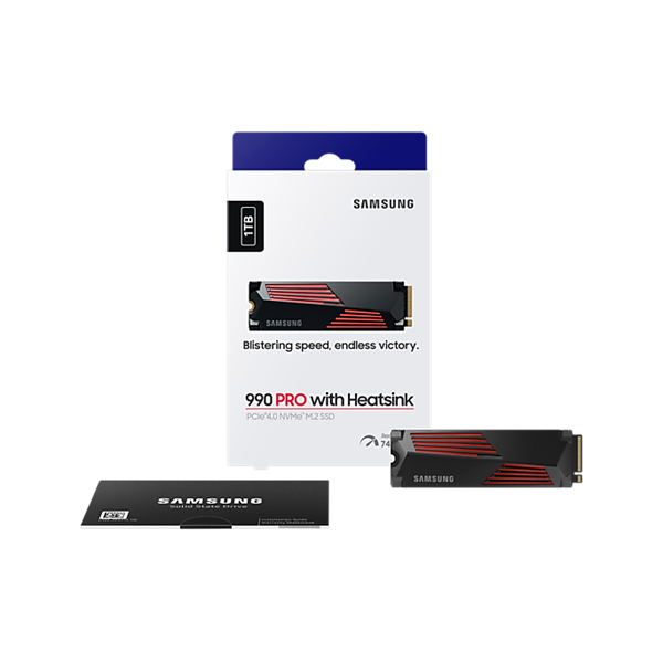 Samsung 1TB M.2 2280 NVMe 990 Pro with Heatsink SSD