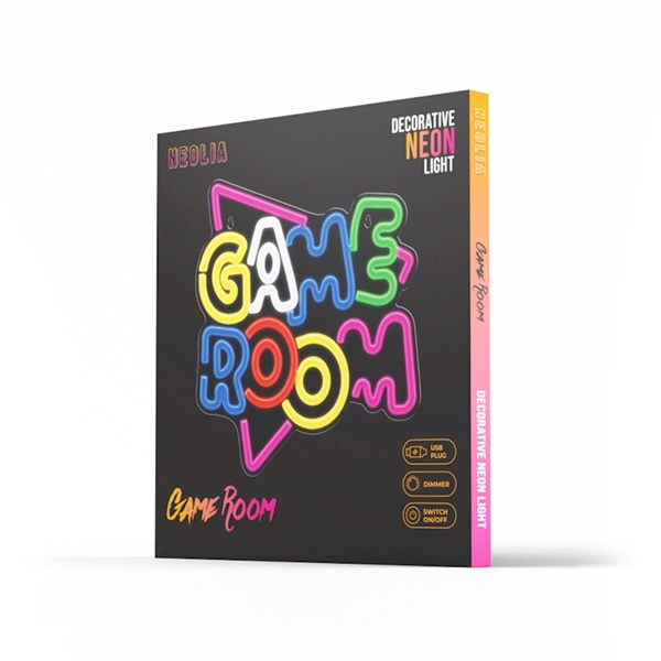 NEOLIA LED dekorációs lámpa GAME ROOM multicolor  88 lumen szabályozható  USB csatlakozó falra szerelhető