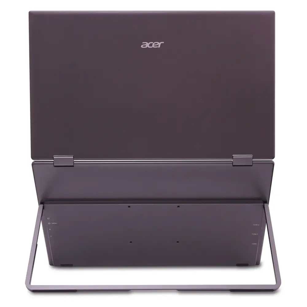 Acer 15.6" PD163Qbmiuux Monitor - 1920x1080, Full HD, LED, IPS, WEBCAM, Fekete