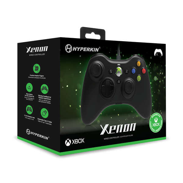 HYPERKIN Xenon Xbox Series|One/Windows 11|10 Xbox liszenszelt Vezetékes kontroller Fekete