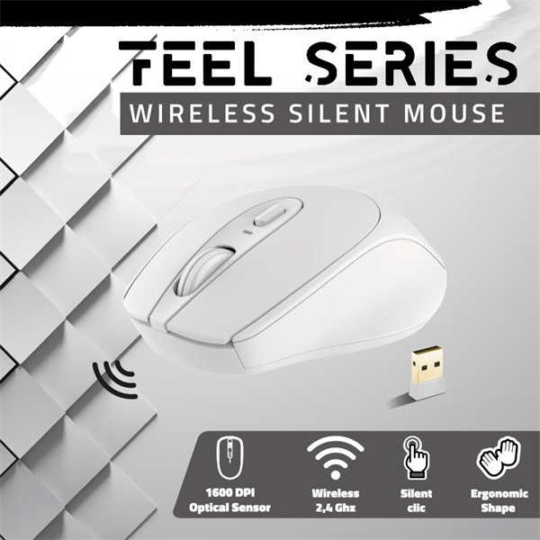 Advance    FEEL WIRELESS  Egér vezeték nélküli Fehér 