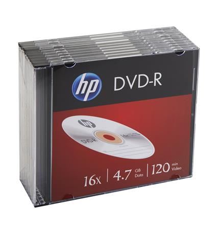 HP DVD-R 4.7GB 16x DVD lemez slim tokos (10db) (DVDH-16V10)