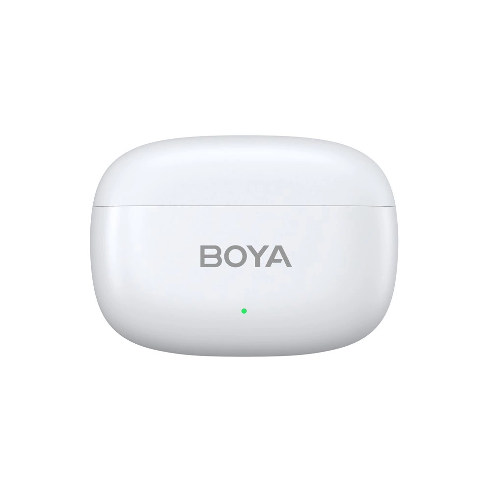 BOYA Mini Ultrakompakt vezeték nélküli mikrofon 2 adó + 2 vevő (USB-C + Lightning csatlakozó) + 1 töltőtok Fehér