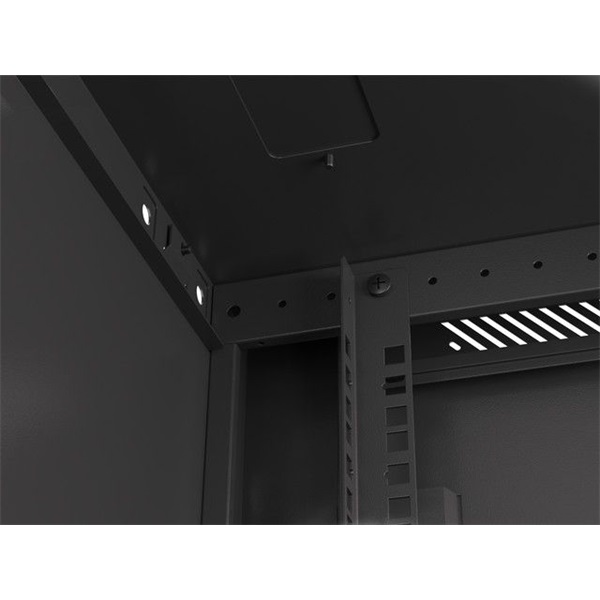 Lanberg 9U 19" fali rack szekrény 600x600mm fekete (WF01-6609-10B)