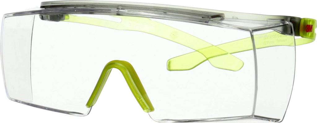 3M SecureFit SF3701SGAF-GRN szemüveg felett hordható védőszemüveg, párásodás mentes, világoszöld