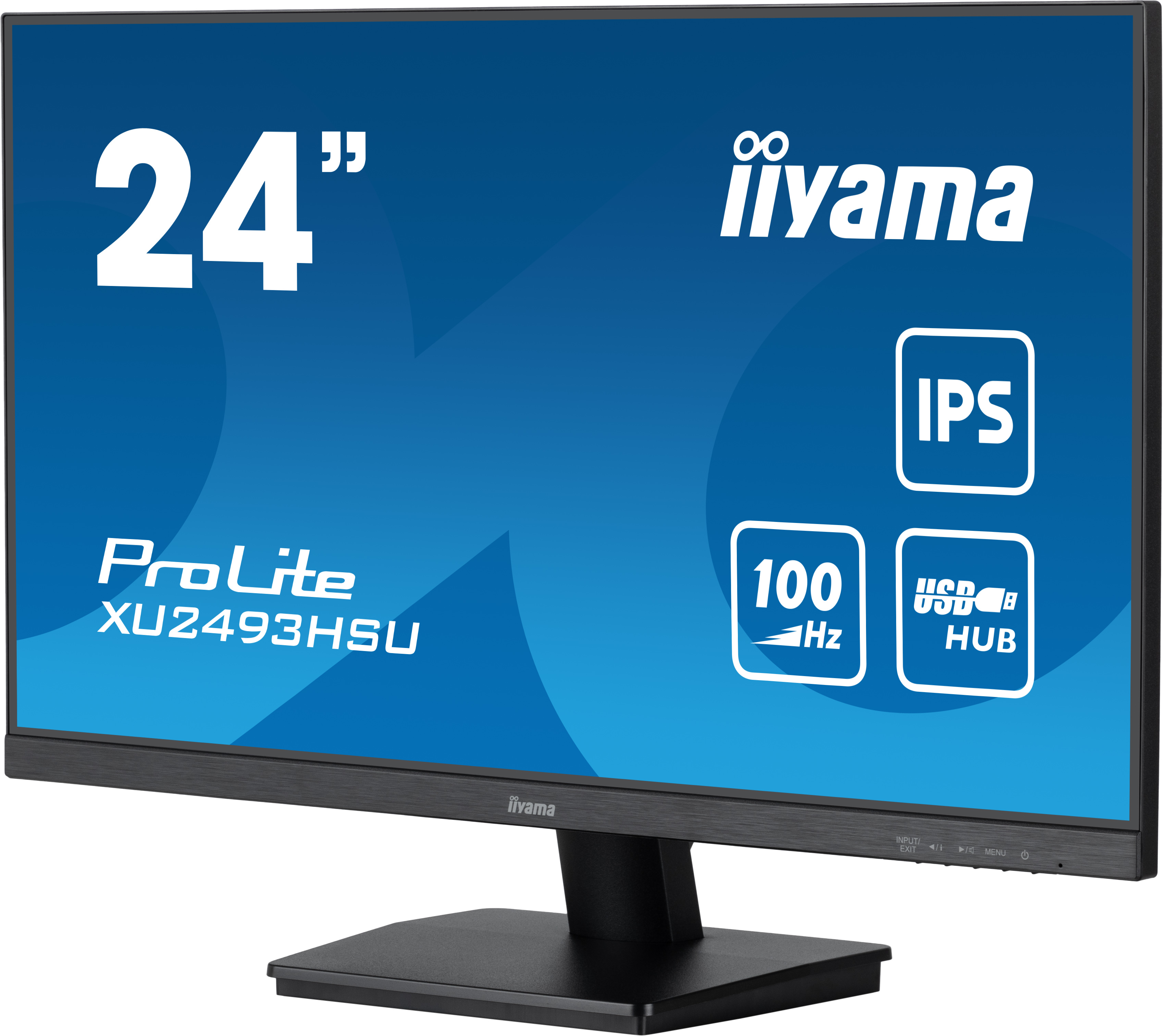 iiyama 23.8" XU2493HSU-B7 Monitor - 1920x1080, Full HD, LED, IPS, 100Hz, 1ms, Fekete