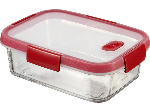 Curver Smart Cook üveg ételtartó szögletes 0,9l piros (235707)