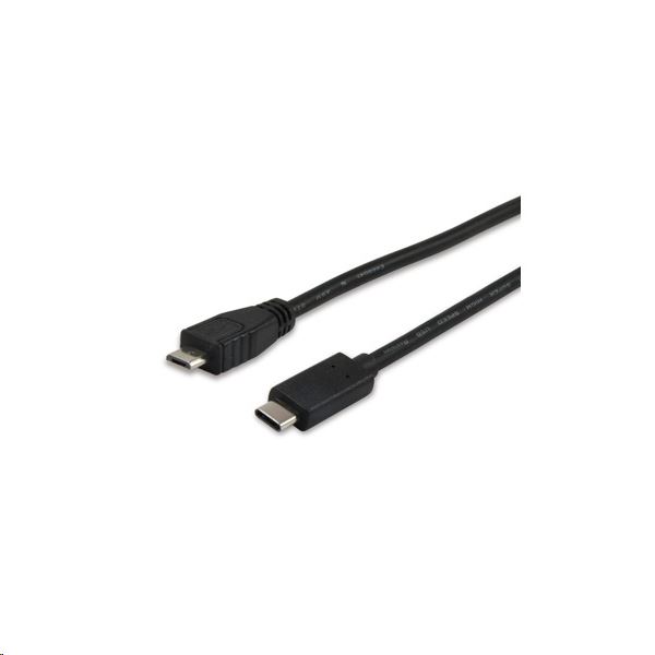 Equip 12888407 USB-C -> USB MicroB 2.0 kábel, apa/apa, 1m Equip 12888407 USB-C -> USB MicroB 2.0 kábel, apa/apa, 1m