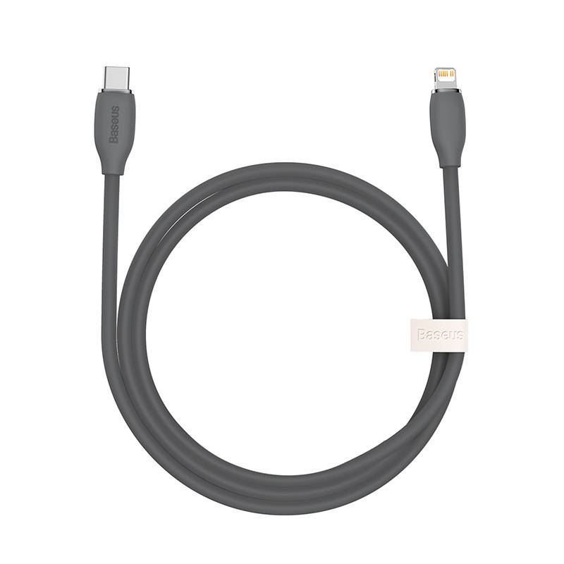Baseus Jelly USB-C-Lightning kábel, 20W, 1.2m, fekete (CAGD020001) Baseus Jelly USB-C-Lightning kábel, 20W, 1.2m, fekete (CAGD020001)