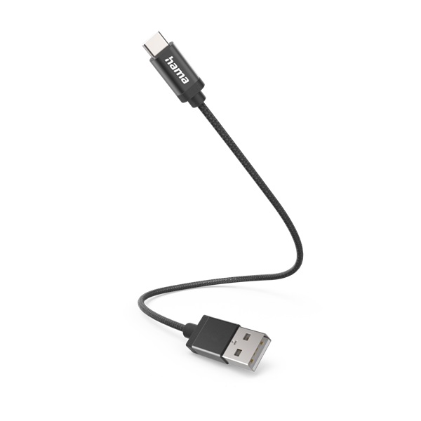 Hama 201600 FIC E3 USB Type-C, 0,2m, fekete adatkábel Hama 201600 FIC E3 USB Type-C, 0,2m, fekete adatkábel