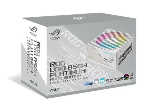 ASUS ROG-LOKI-850P-WHITE-SFX-L-GAMING ROG THOR 850W Platinum moduláris tápegység fehér ASUS ROG-LOKI-850P-WHITE-SFX-L-GAMING ROG THOR 850W Platinum moduláris tápegység fehér