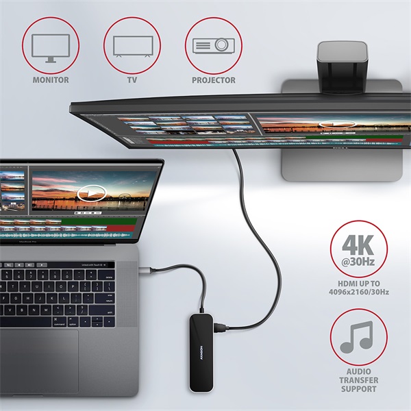 Axagon HMC-6GL SuperSpeed USB-C COMBO 6IN1 hub
