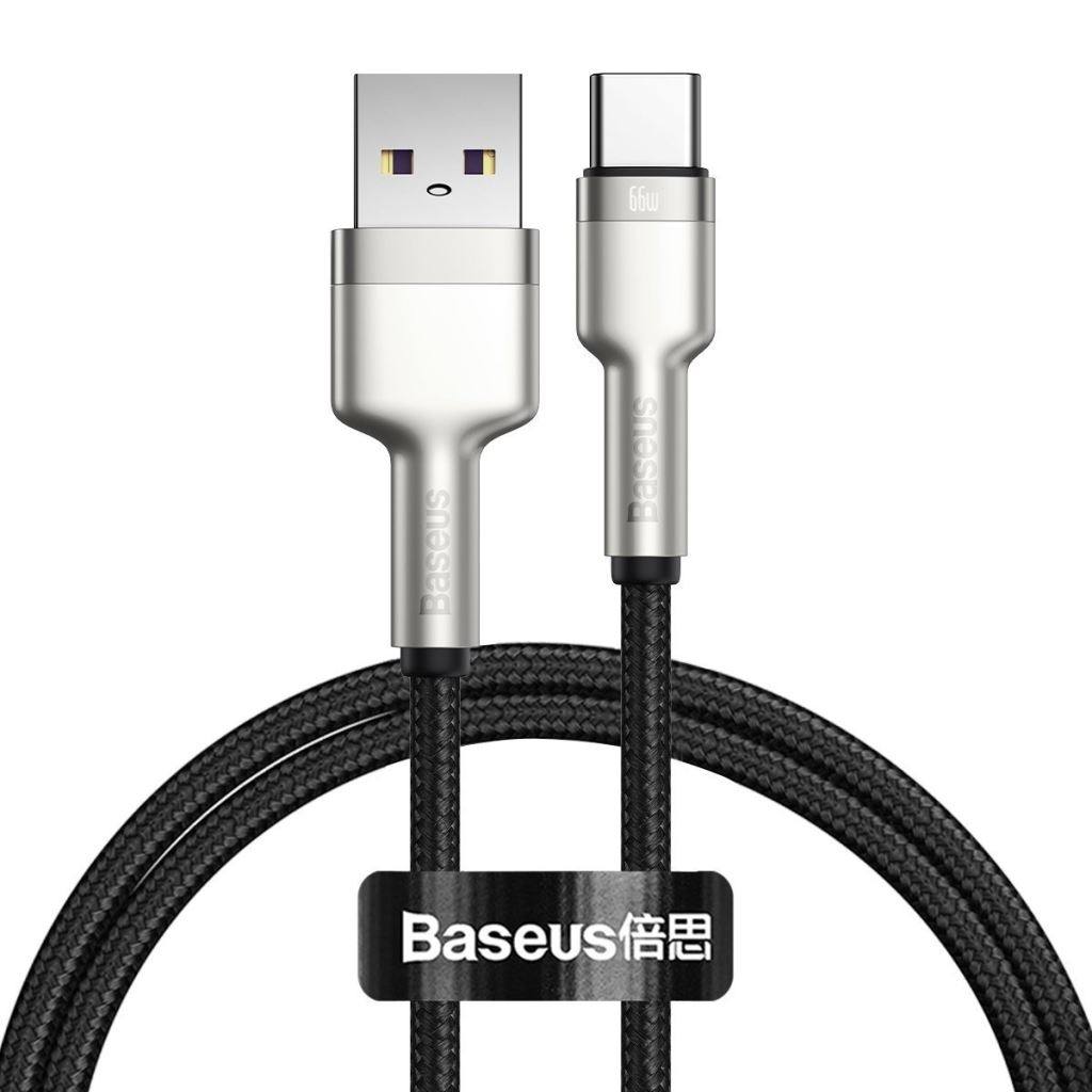 Baseus Cafule USB-USB-C töltőkábel 66W 1 m fekete (CAKF000101) Baseus Cafule USB-USB-C töltőkábel 66W 1 m fekete (CAKF000101)