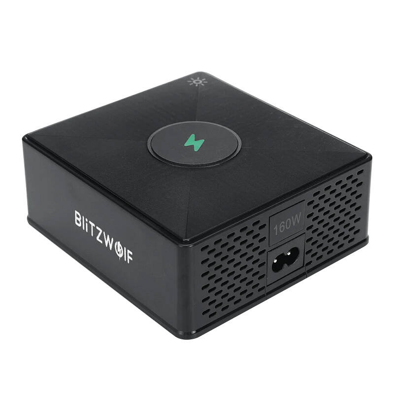 Charger Blitzwolf 868H, 2xUSB-A, 3xUSB type-C, 160W (black) Charger Blitzwolf 868H, 2xUSB-A, 3xUSB type-C, 160W (black)