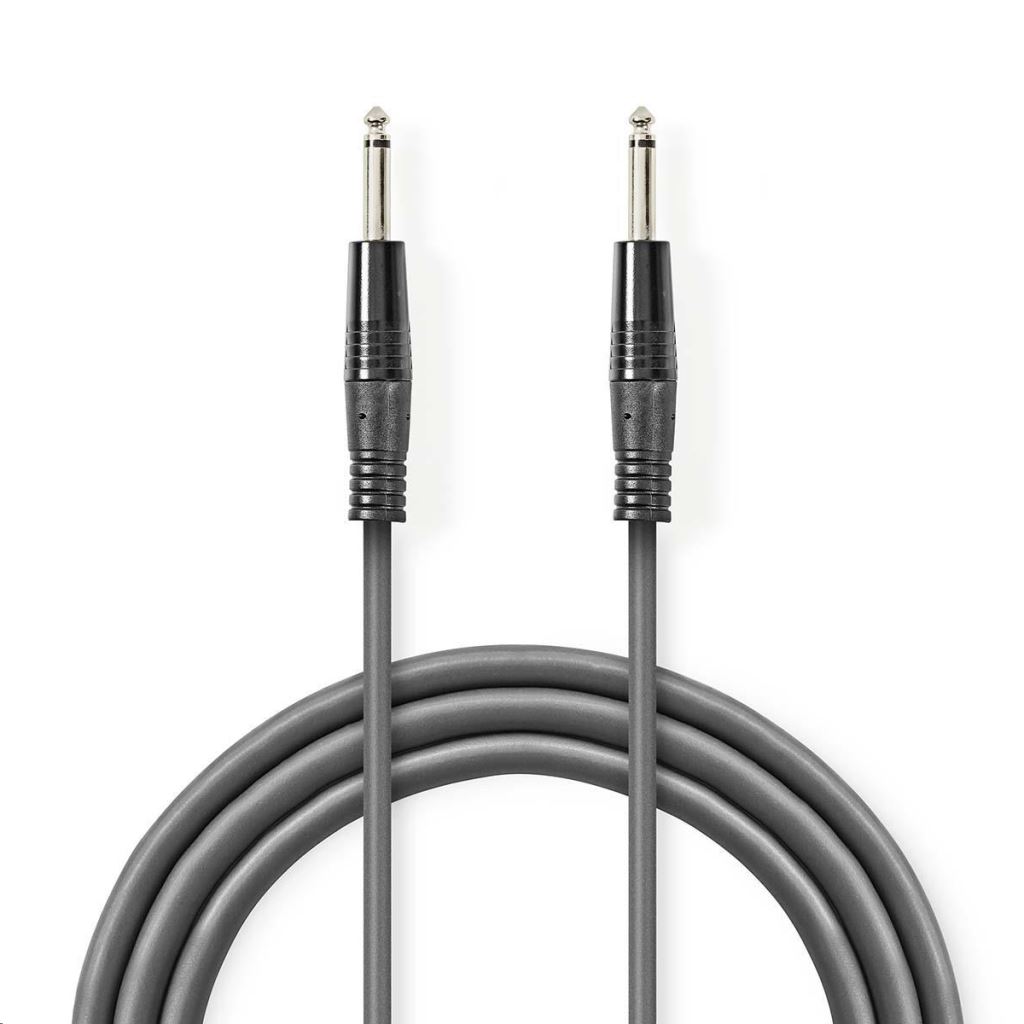 Nedis COTH23050GY50 monó hangsugárzó-kábel 6,35 mm-es dugasz - 6,35 mm-es dugasz 5 m szürke