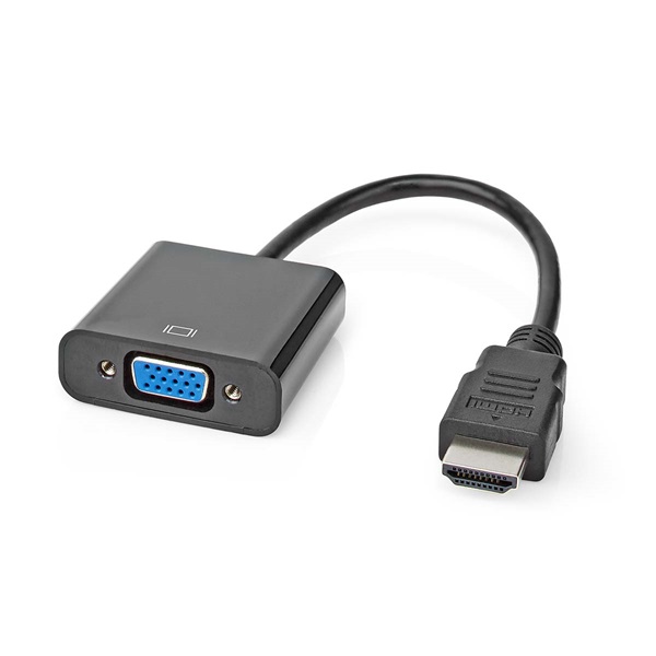 Nedis CCGB34900BK02 HDMI - VGA kábel 0,2 m fekete