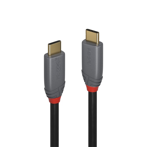 Lindy Kábel USB 3.2 Gen2x2 C - C, 5A, Power Delivery (PD) 20Gbps, M/M  1,5m, fekete (36902)