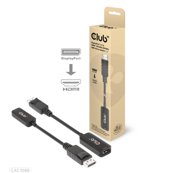  Club3D DisplayPort1.4 to HDMI 4K120Hz/8K60Hz HDR Active adapter 