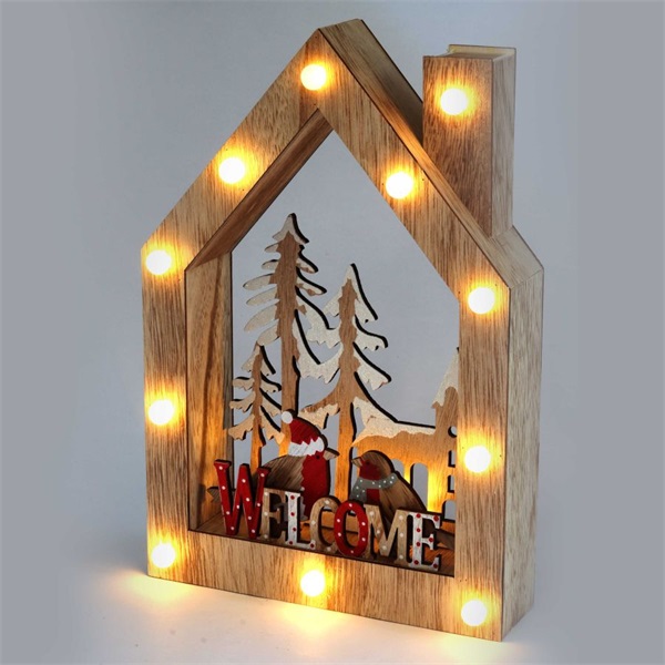 IRIS Karácsonyi ház alakú madarak mintás/20x30x5,5cm/meleg fehér LED-es fa fénydekoráció (309-02) IRIS Karácsonyi ház alakú madarak mintás/20x30x5,5cm/meleg fehér LED-es fa fénydekoráció (309-02)