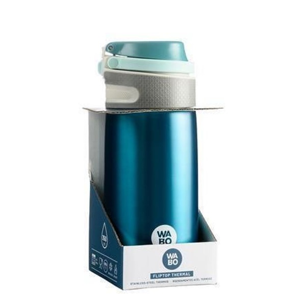 Wabo Fliptop Thermal acél termosz kék 350ml (WTF-350-K) Wabo Fliptop Thermal acél termosz kék 350ml (WTF-350-K)