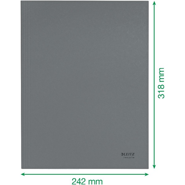 Pólyás dosszié, karton, A4, LEITZ "Recycle", sárga