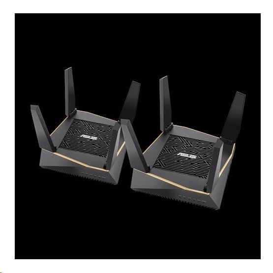ASUS RT-AX92U 2 darabos AX6100 Mbps Tri-band WiFi 6 gigabit AiMesh OFDMA gaming router rendszer (RT-AX92U-2PK / 90IG04P0-MO3020)