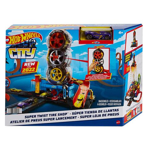 Mattel Hot Wheels: City Tripla kerekes gumiszerviz játékszett (HDP02)