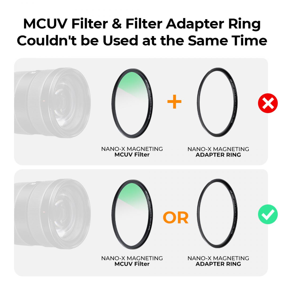 K&F Concept mágneses adapter + MCUV + CPL + ND1000 szűrő, vízlepergető, karcálló, + tok, 58mm K&F Concept mágneses adapter + MCUV + CPL + ND1000 szűrő, vízlepergető, karcálló, + tok, 58mm