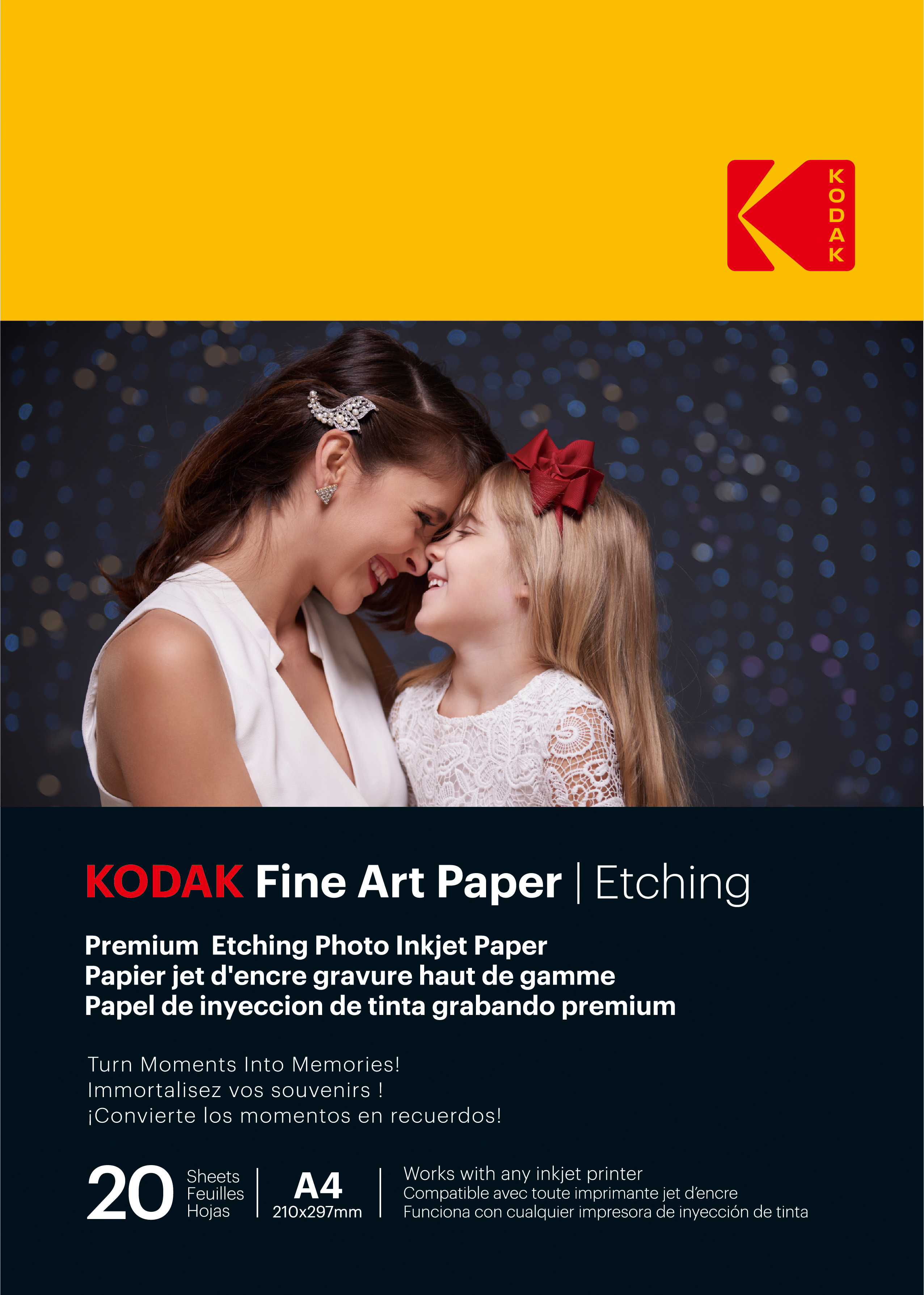 KODAK Fine Art fotópapír - Etching effect 210g, A4, 21x29,7cm, 20db