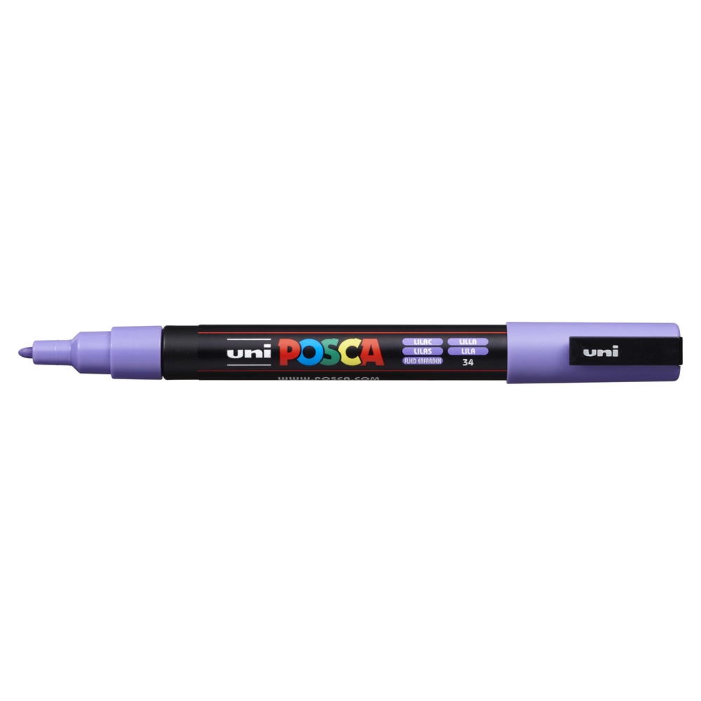Uni Dekormarker 0,9-1,3mm,  Posca PC-3M halványlila (2UPC3MHALVANYLILA)