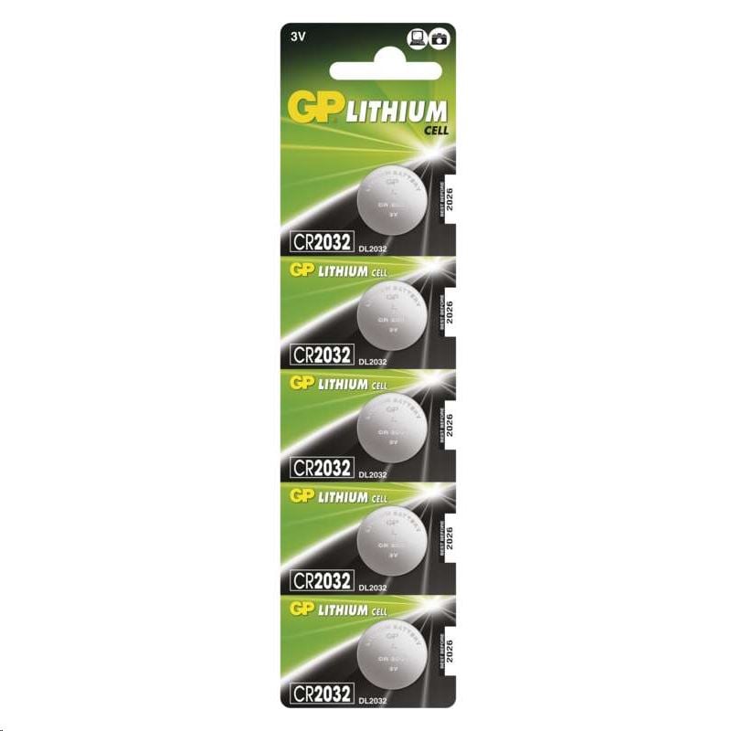 GP CR2032 Litium gombelem 3V (5db/csomag) (B1532) GP CR2032 Litium gombelem 3V (5db/csomag) (B1532)