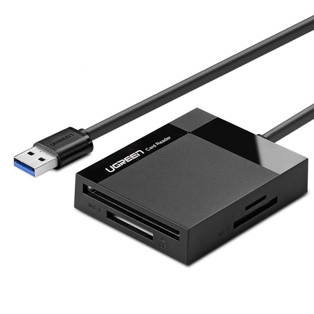 UGREEN 4 az 1-ben USB 3.0 kártyaolvasó 1m fekete (30231)