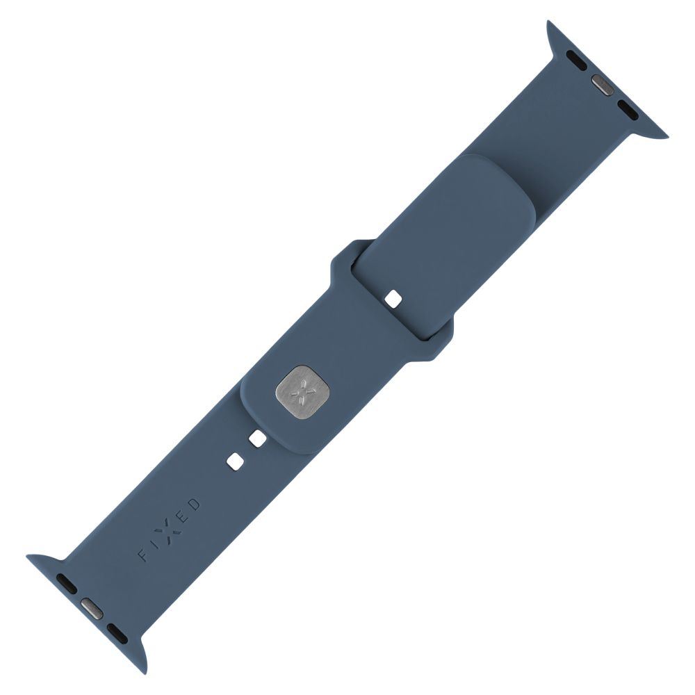 FIXED Sporty szilikon szíj az Apple Watch 42/44/45mm-es okosórákhoz Zöld-kék