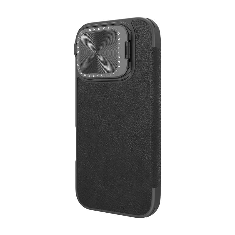 Etui Nillkin Qin Bőr iPhone 16 Pro Max (czarny)