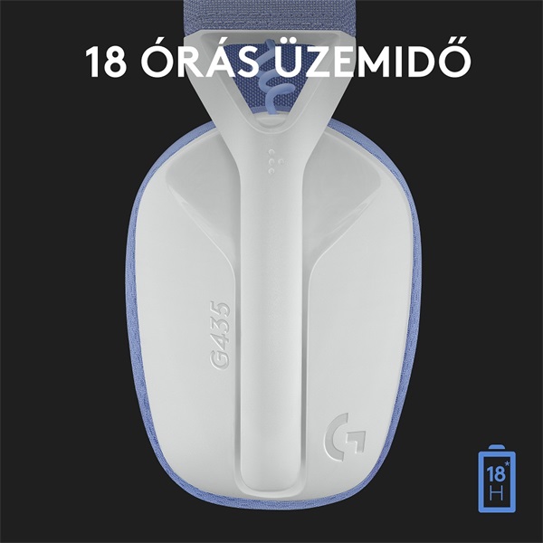 Logitech G435 LIGHTSPEED vezeték nélküli Gaming headset fehér (981-001074) Logitech G435 LIGHTSPEED vezeték nélküli Gaming headset fehér (981-001074)